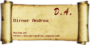 Dirner Andrea névjegykártya